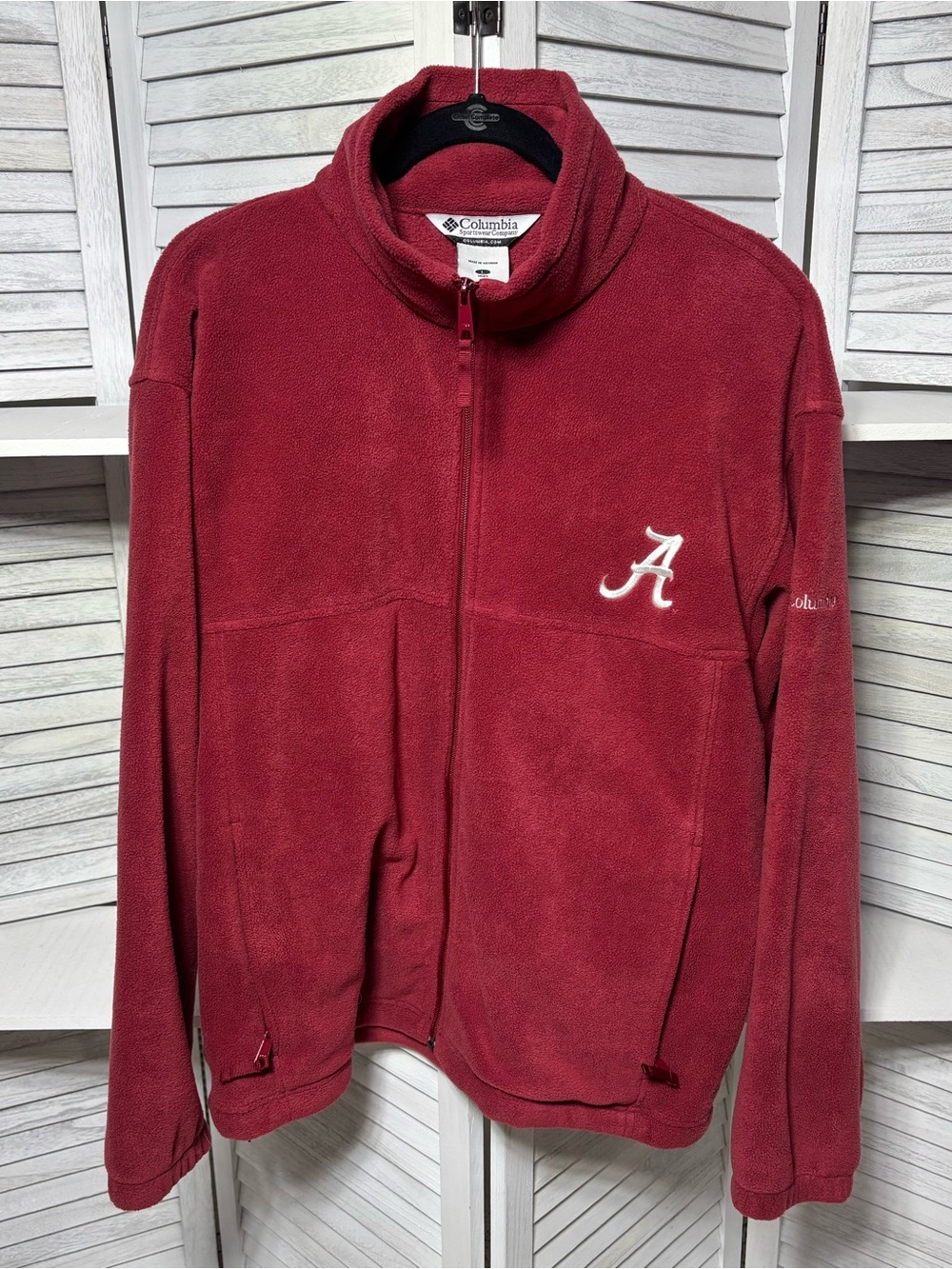 Columbia Alabama Crimson Tide Bama Men’s L Full Zip Fleece Jacket